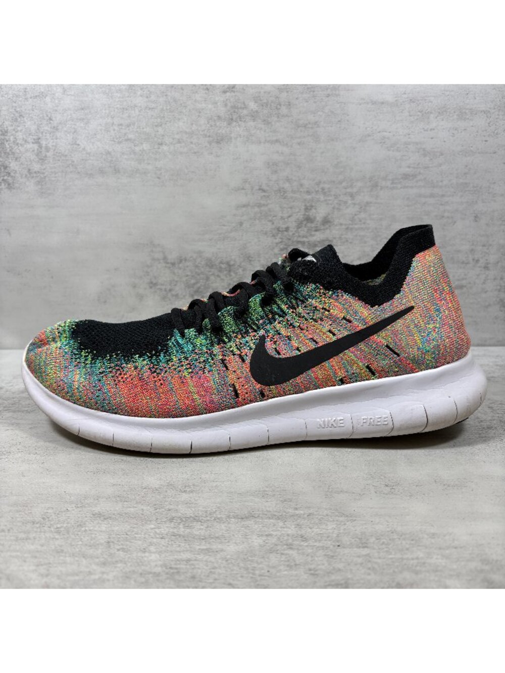 Nike Free RN Flyknit Running Shoes - Men's Size 10 - Multicolor